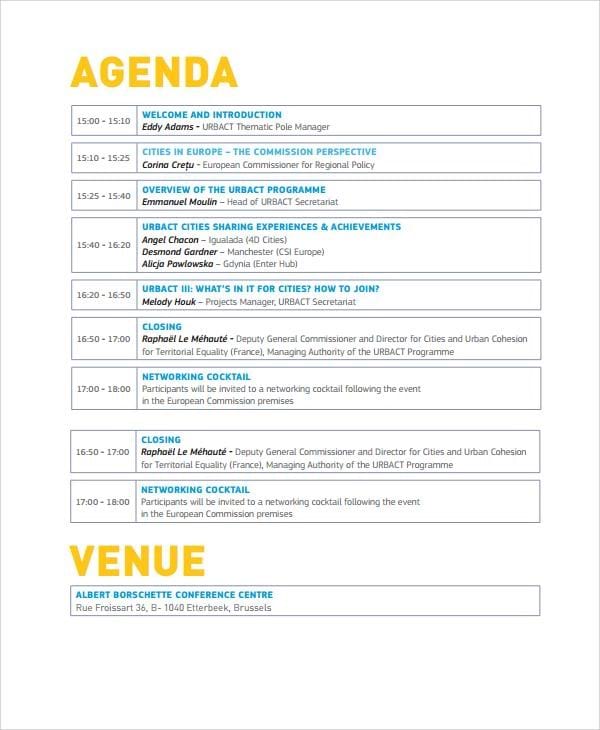 Top 5 Best Event Agenda Templates